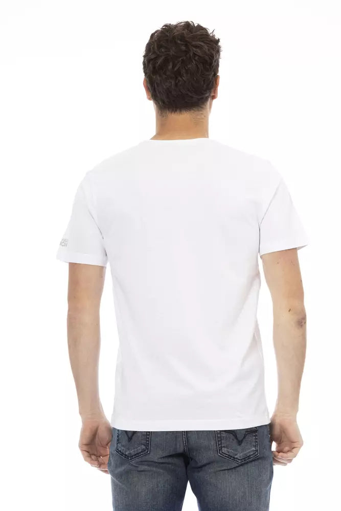 Trussardi Action Weißes Baumwoll-T-Shirt für Herren