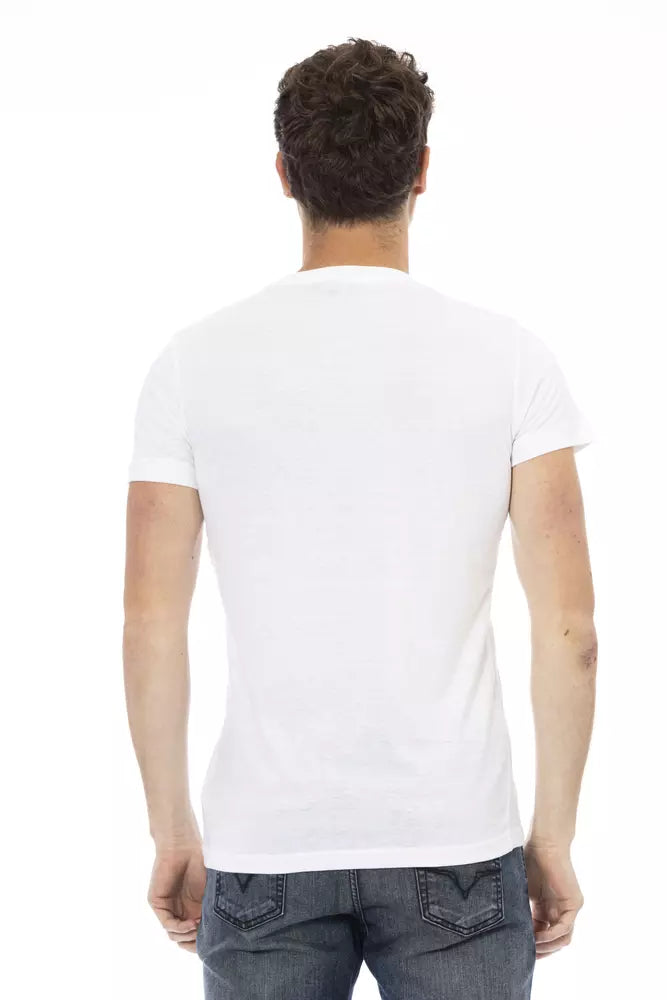 Trussardi Action Weißes Herren-T-Shirt aus Baumwolle