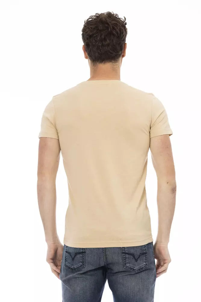 Trussardi Action Beiges Baumwoll-T-Shirt für Herren