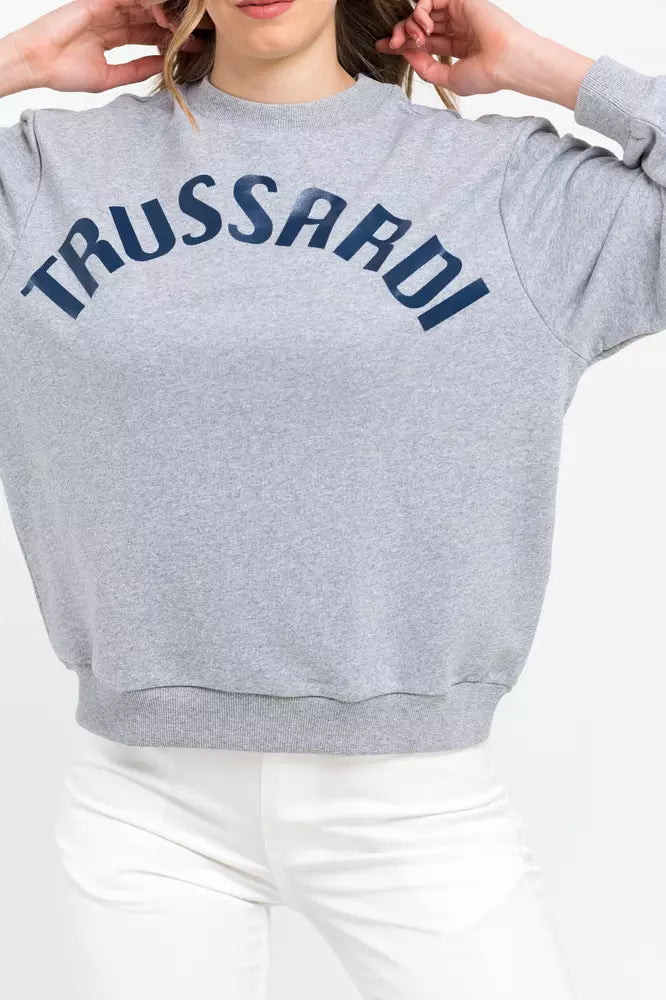 Trussardi Graues Baumwoll-Sweatshirt für Frauen
