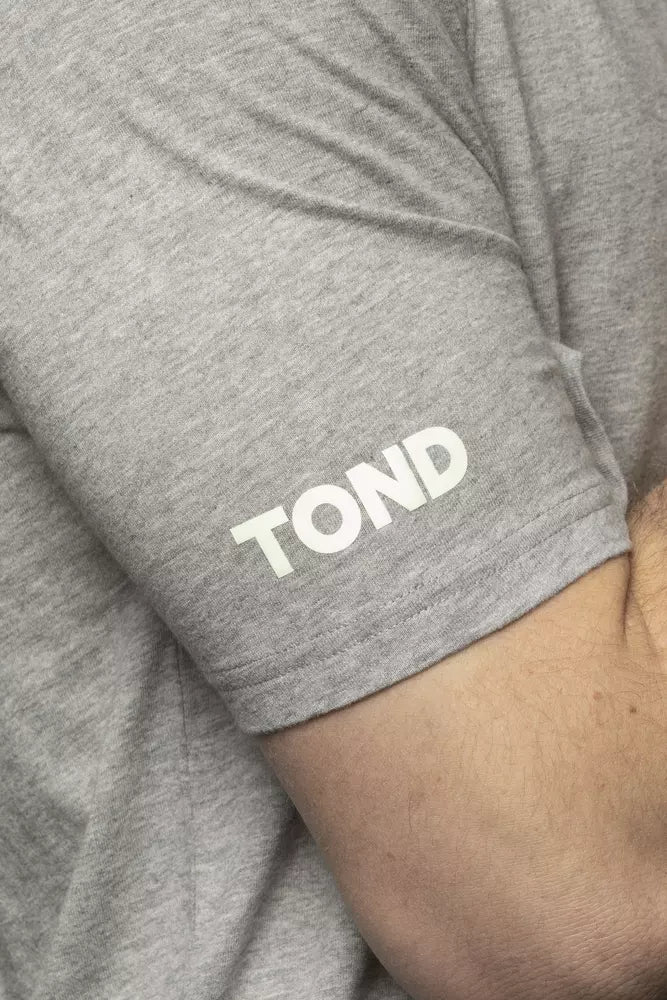 Tond Graues Baumwolle Männer T-Shirt