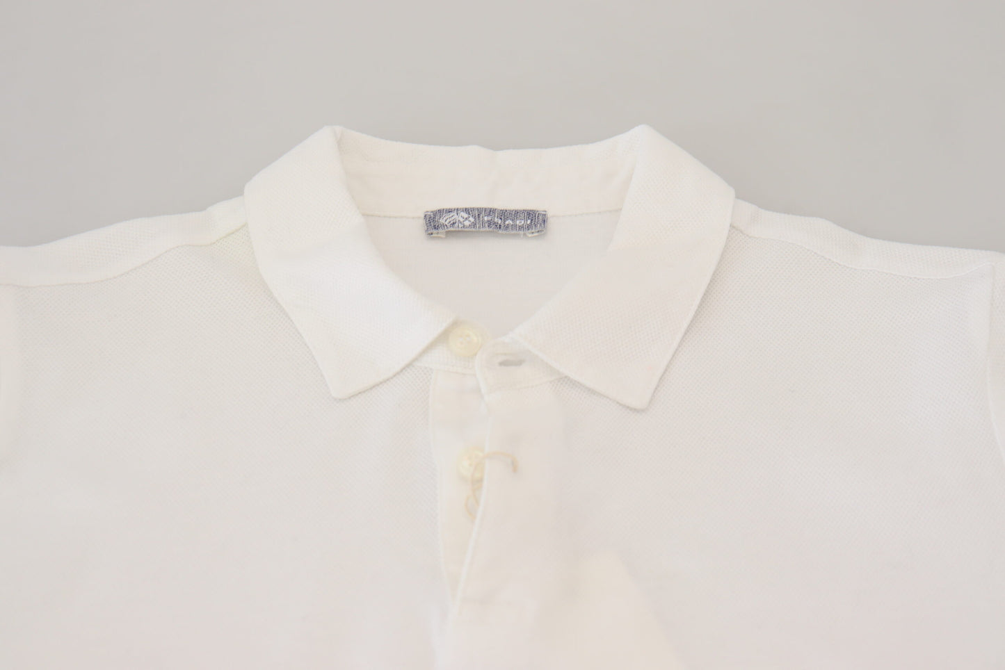 FRADI Weißes Baumwoll-Polo-T-Shirt mit Kragen und kurzen Ärmeln