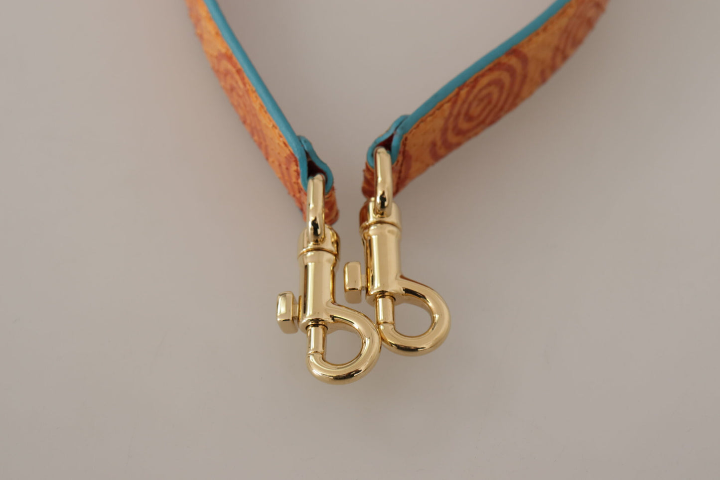 Dolce & Gabbana Orange Leder Swirl Print Tasche Schulterriemen