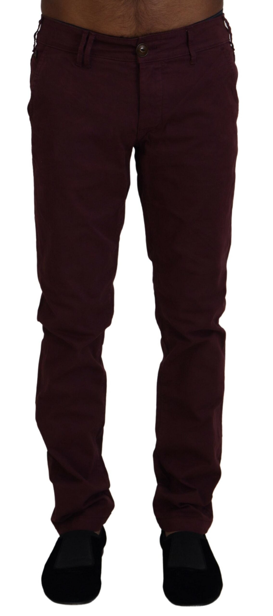 CYCLE Kastanienbraune Baumwolle Stretch Skinny Casual Männer Hosen