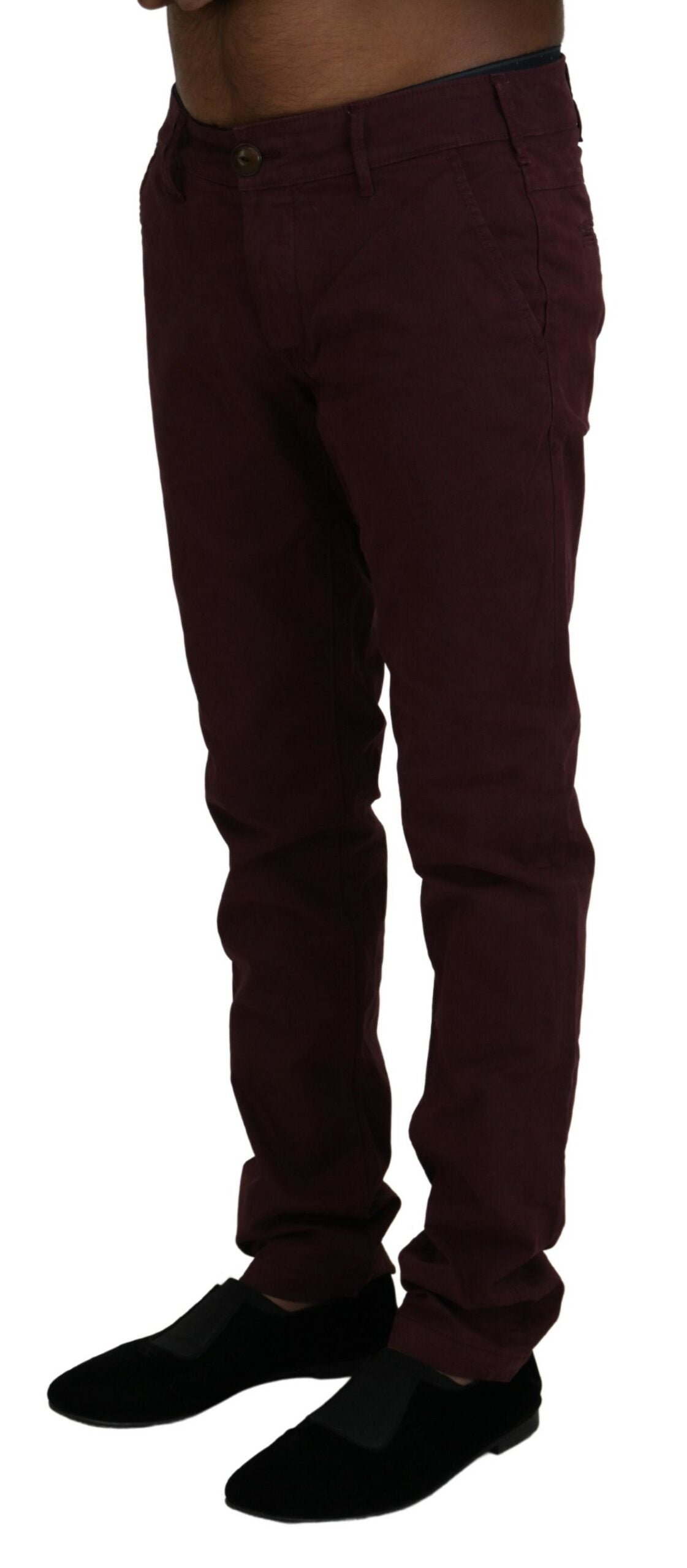 CYCLE Kastanienbraune Baumwolle Stretch Skinny Casual Männer Hosen