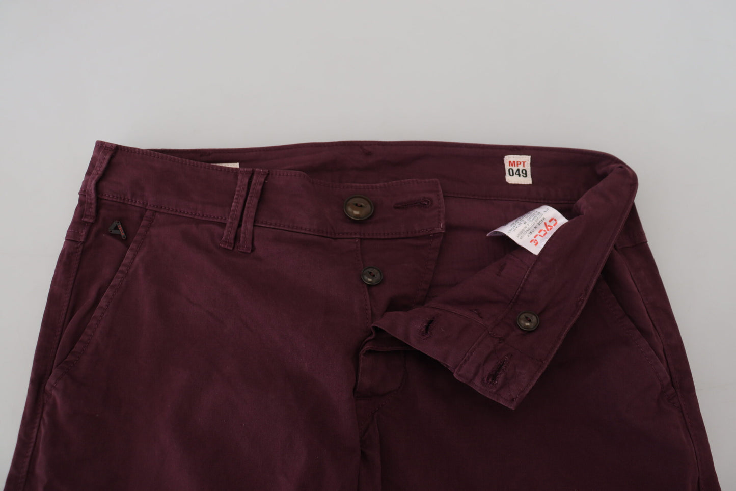 CYCLE Kastanienbraune Baumwolle Stretch Skinny Casual Männer Hosen
