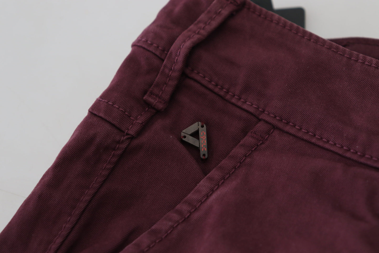 CYCLE Kastanienbraune Baumwolle Stretch Skinny Casual Männer Hosen