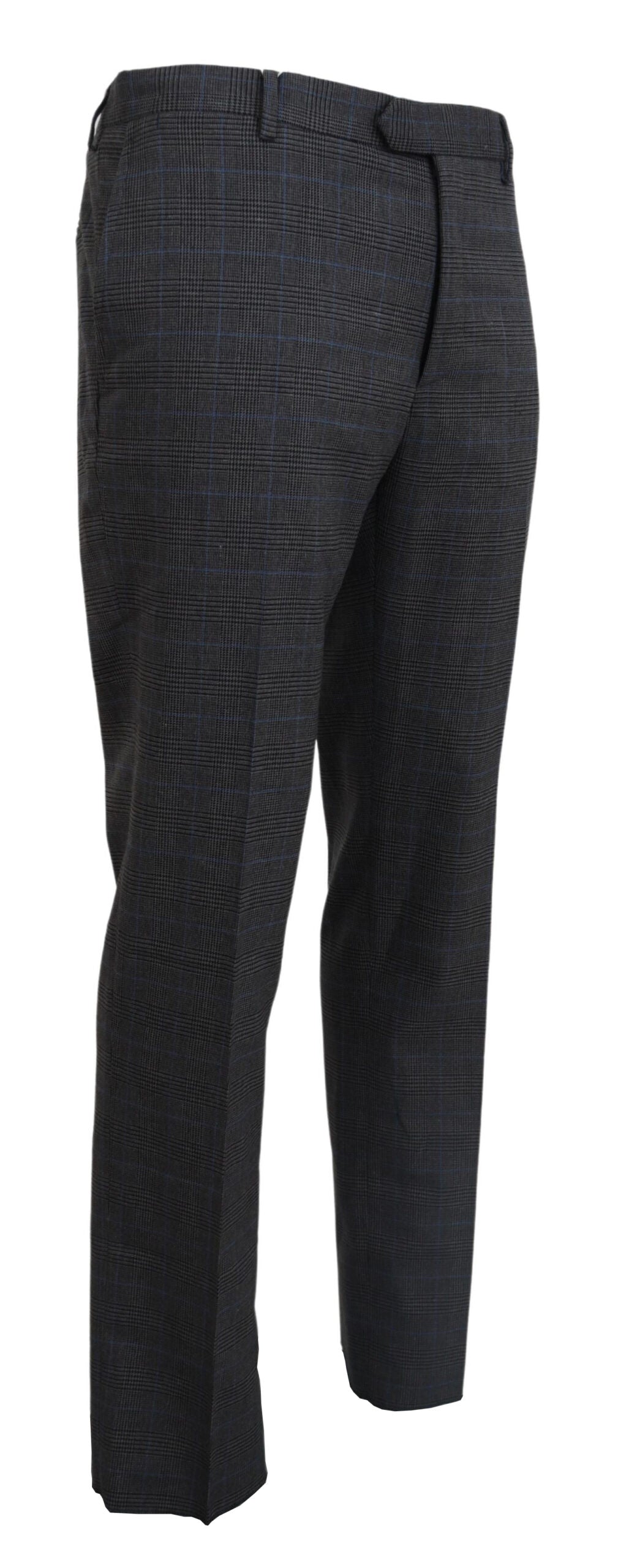 BENCIVENGA Graues kariertes Wollkleid Formelle Hose