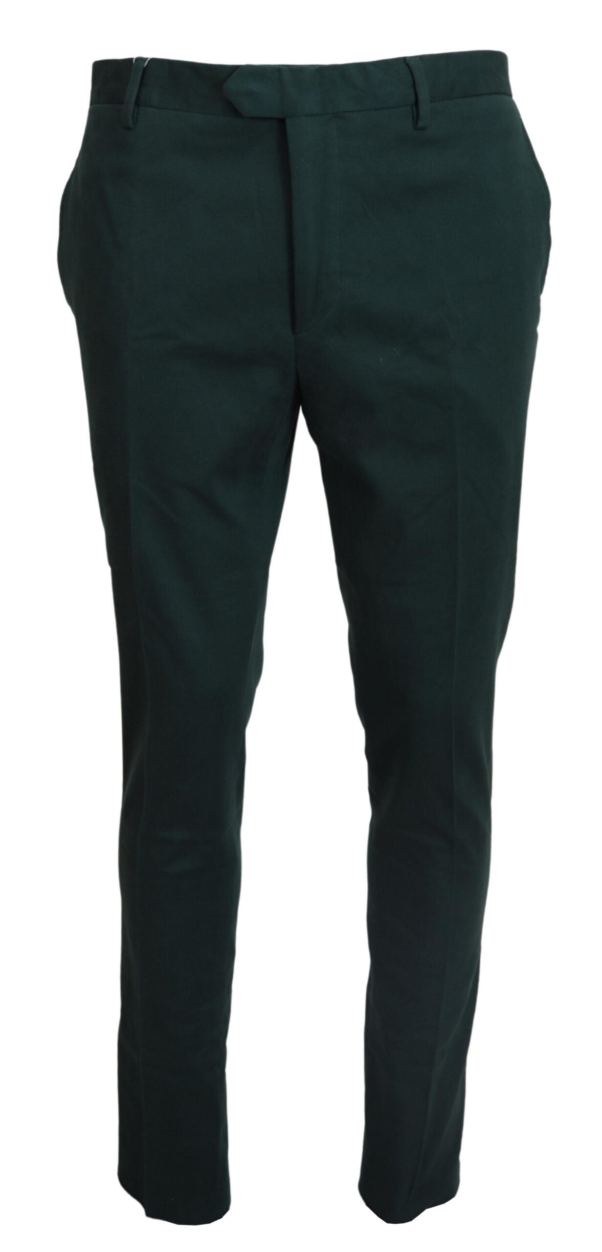 BENCIVENGA Dunkelgrüne Baumwoll-Skinny-Hose für Männer
