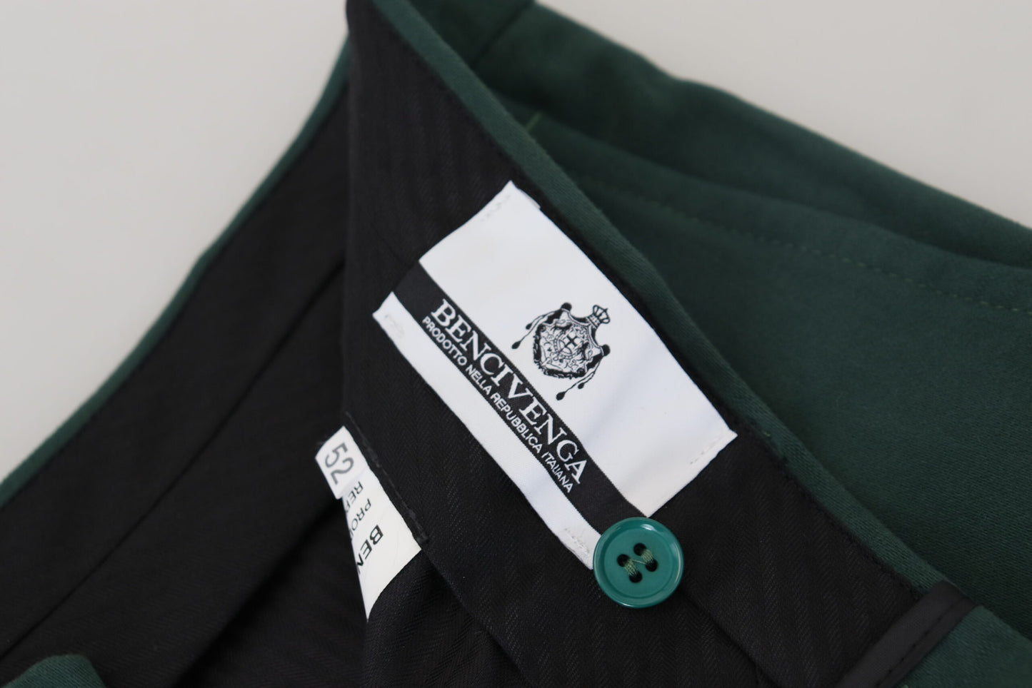 BENCIVENGA Dunkelgrüne Baumwoll-Skinny-Hose für Männer