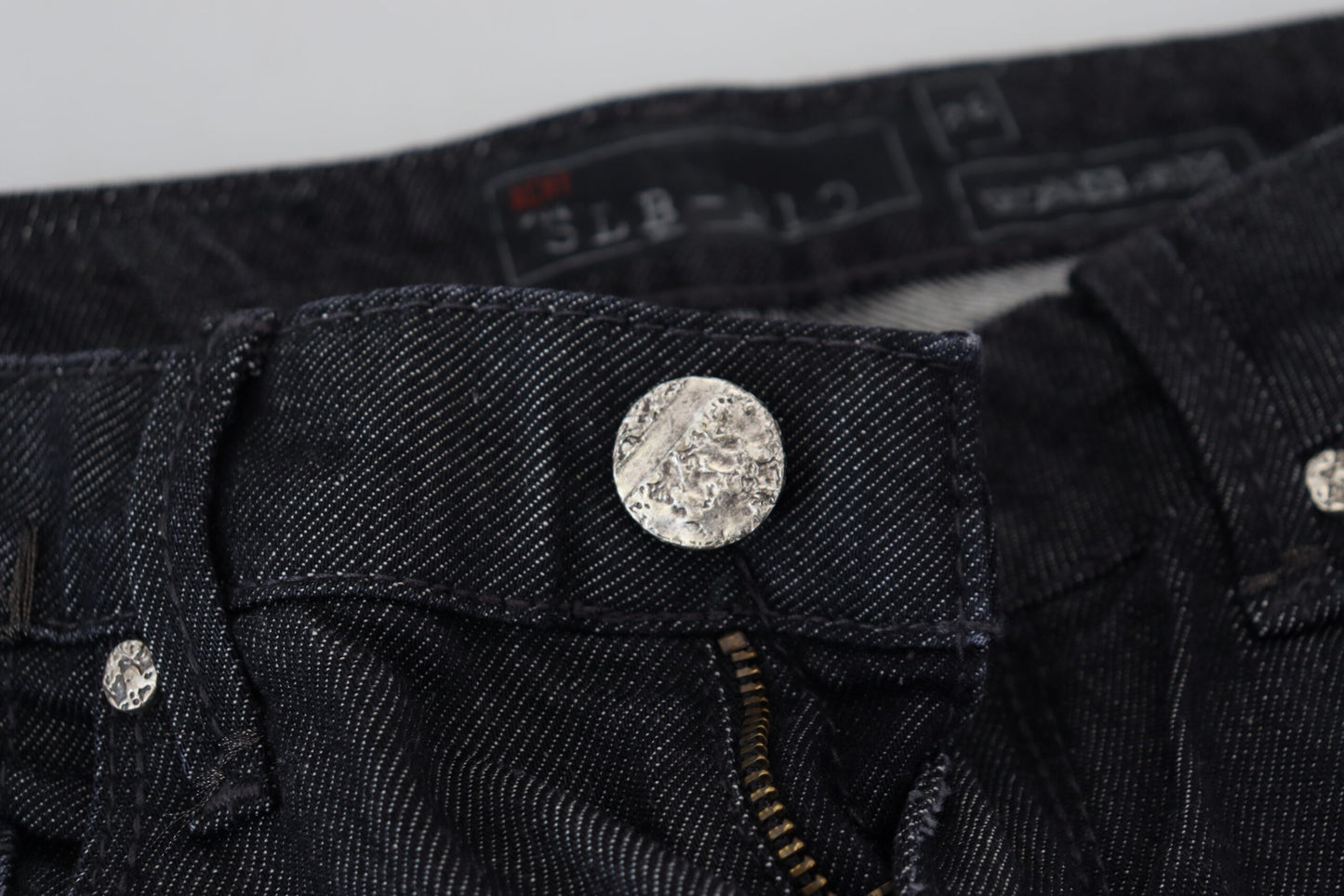 Acht Schwarze Baumwolle mit niedriger Taille Slim Fit Damen Casual Denim Jeans