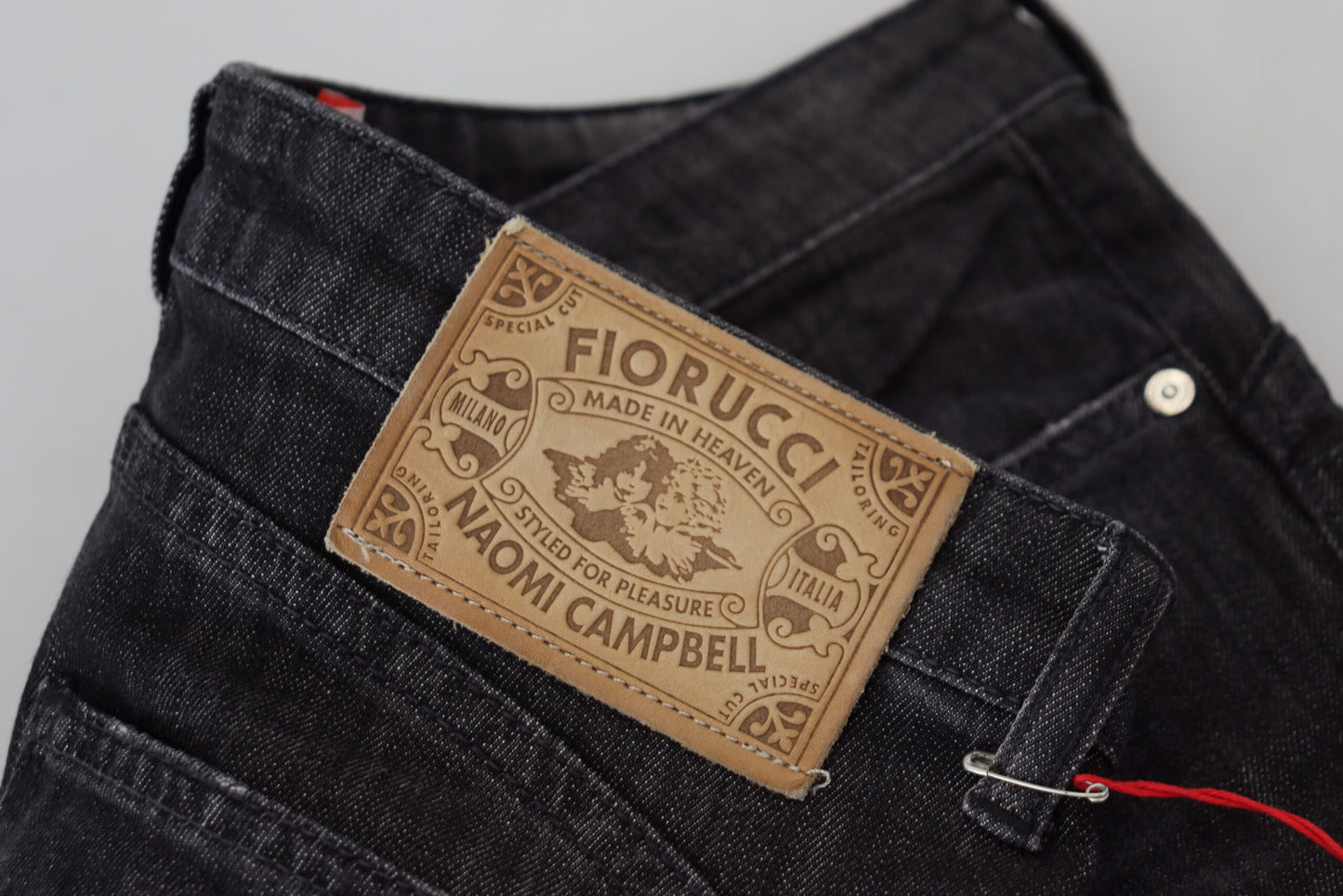 Fiorucci Schwarz Baumwolle Niedrige Taille Skinny Frauen Casual Jeans