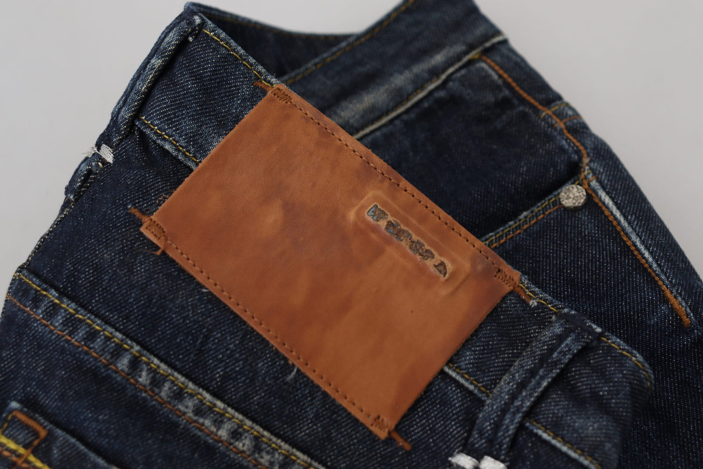 Acht Blaue Baumwolle Slim Fit Damen Casual Denim Jeans