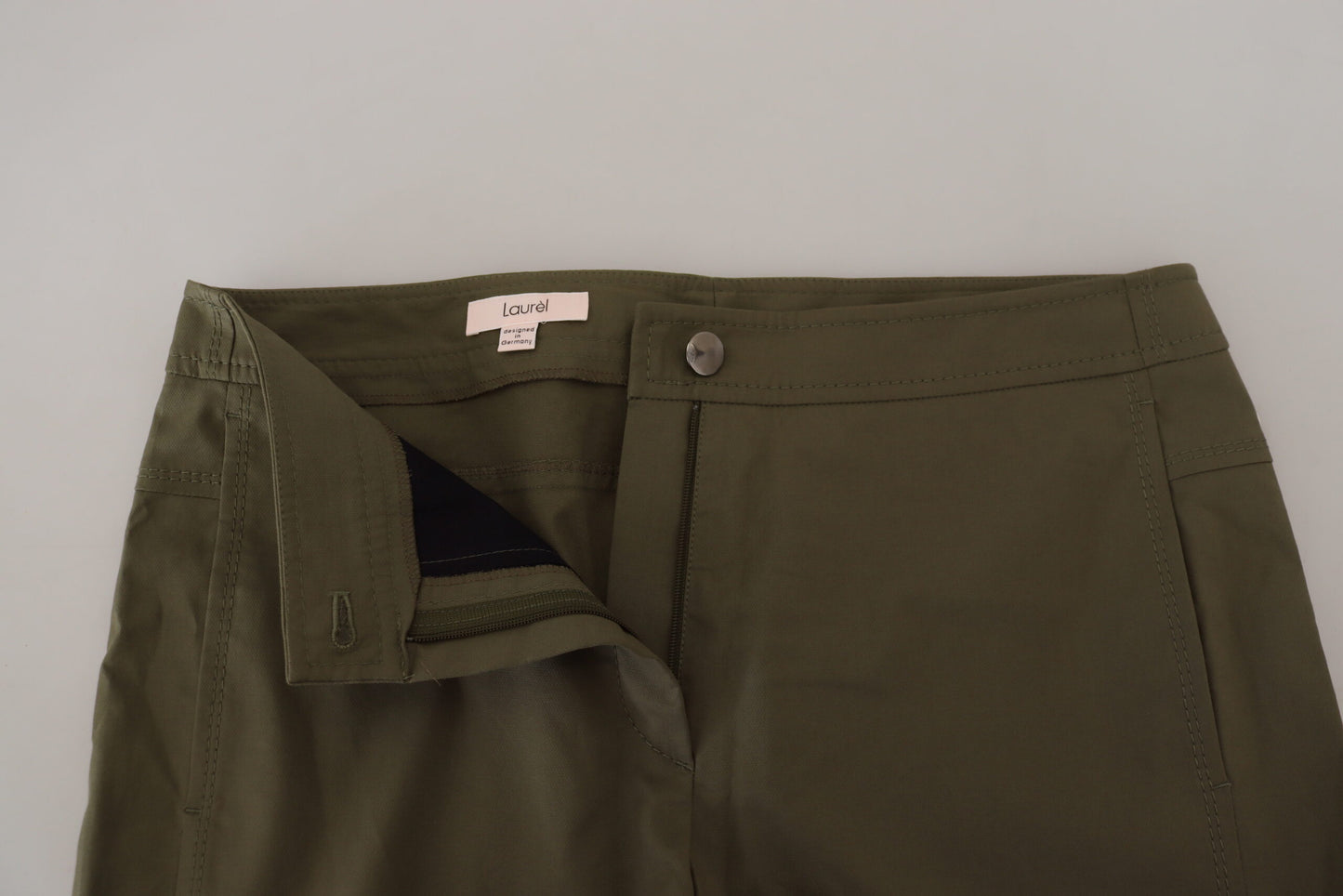 LAUREL Grüne Baumwolle High Waist Damen Tapered Pants