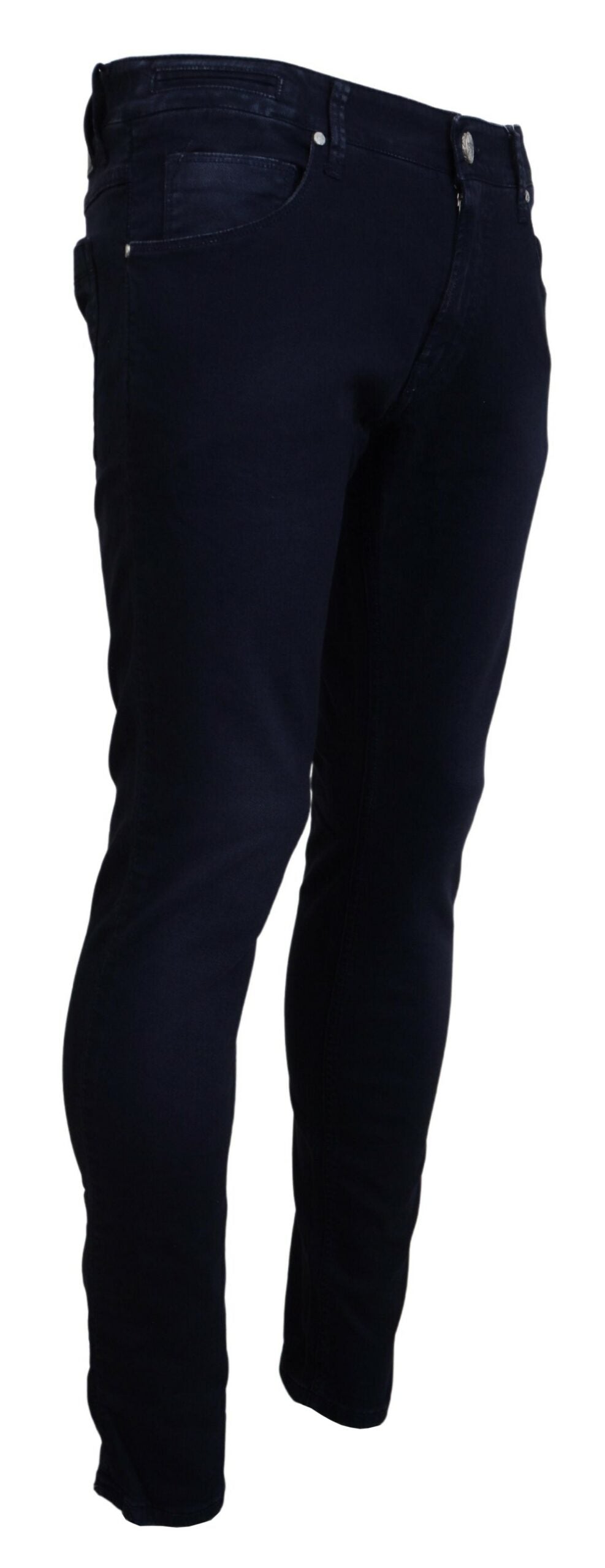 Acht Blaue Baumwolle Tapered Slim Fit Herren Casual Denim Jeans