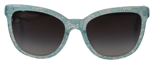 Dolce & Gabbana Blaue DG4190 Spitze Kristall Acetat Schmetterling Sonnenbrille
