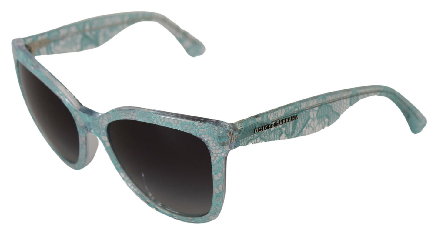 Dolce & Gabbana Blaue DG4190 Spitze Kristall Acetat Schmetterling Sonnenbrille