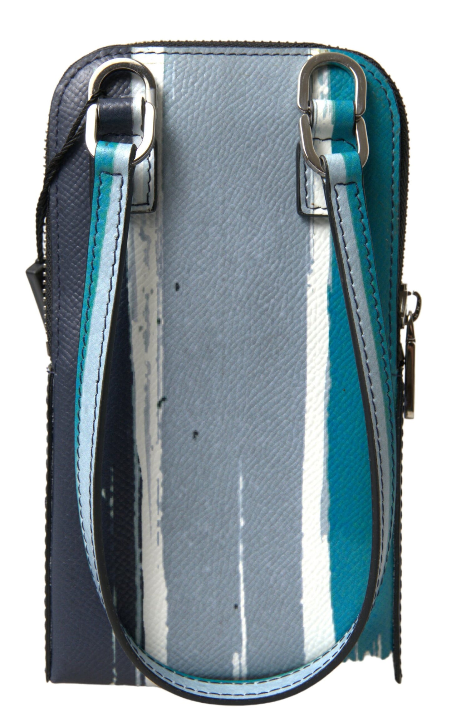 Dolce & Gabbana Blau Leder Geldbörse Crossbody Sling Phone Bag Unisex