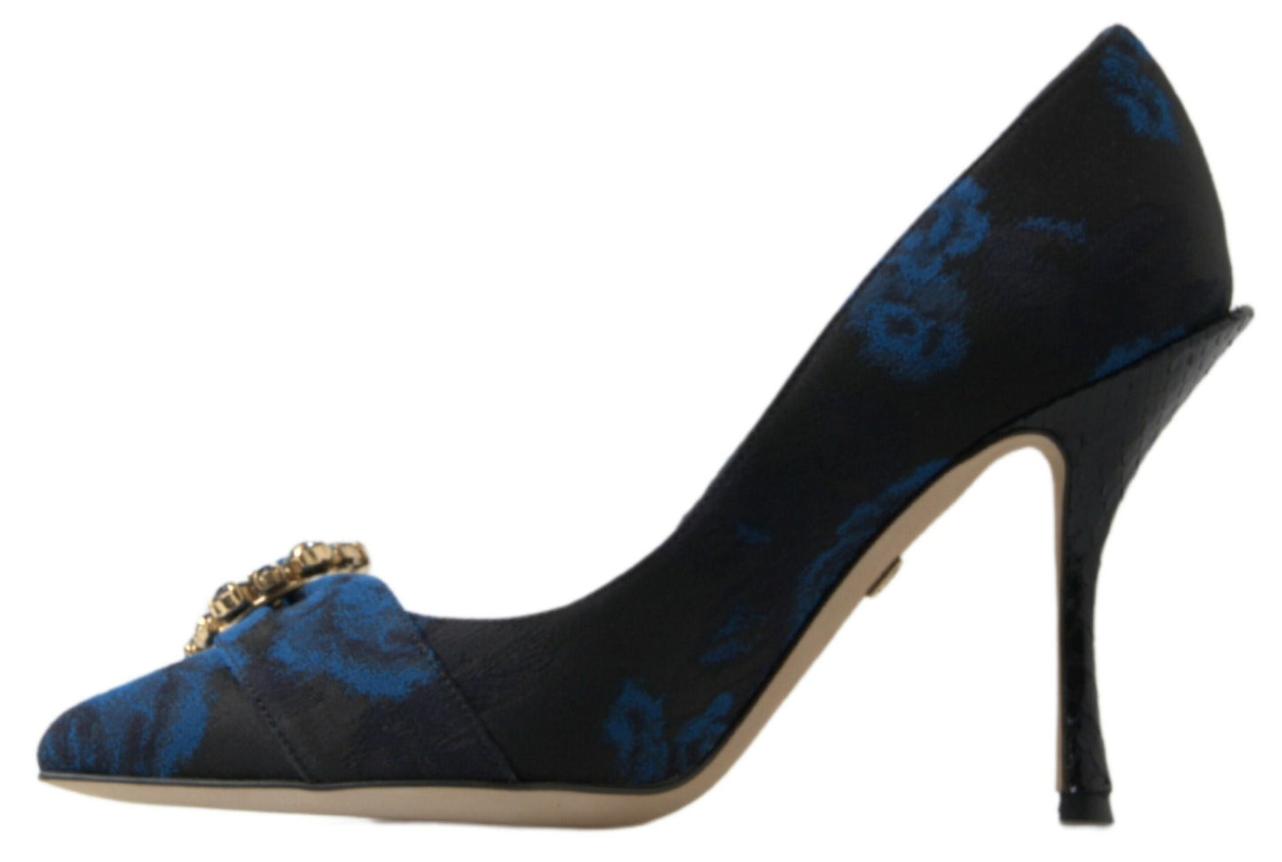 Dolce & Gabbana Blaue Floral Ayers Kristall Pumps Schuhe