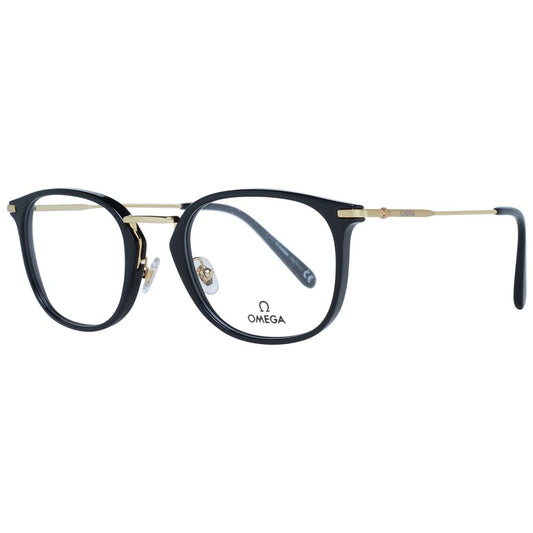 Omega Schwarze Metall- und Kunststoffbrille (Rahmen)