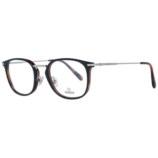 Omega Brille mit schwarzen Metall- und Kunststoffrahmen