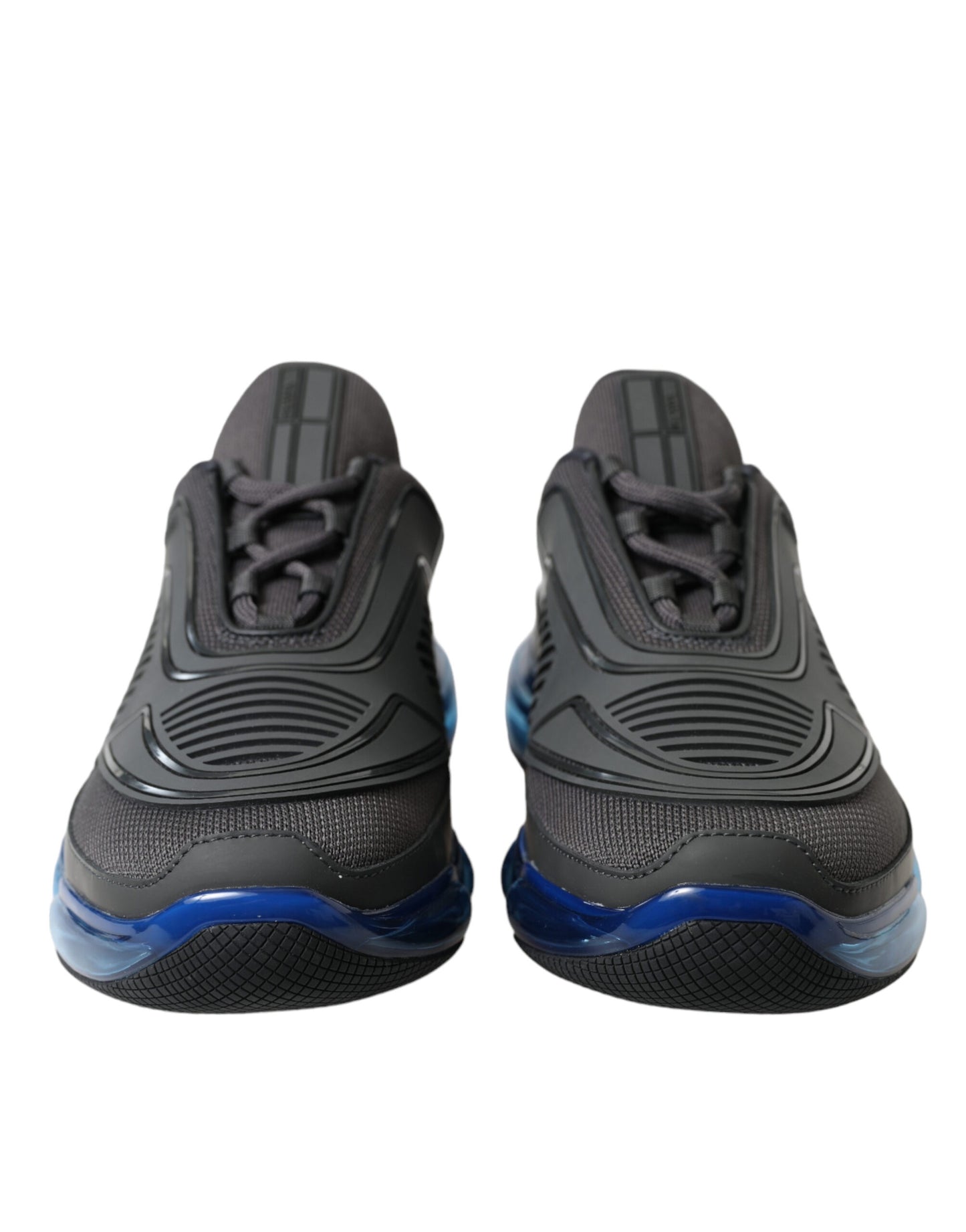 Prada Schwarz Blau Rubber Knit Slip On Low Top Sneakers Schuhe