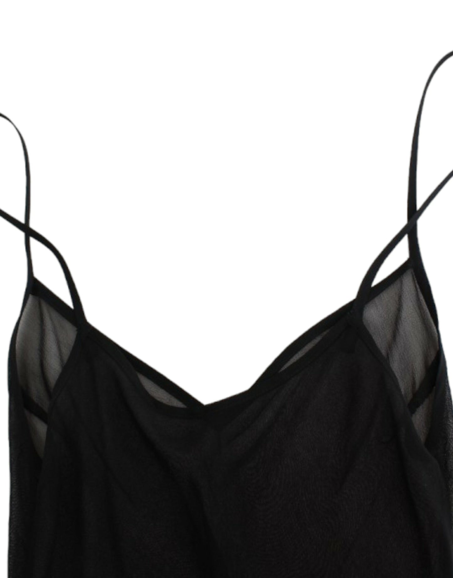 Cavalli Schwarzes langärmeliges Seidenkleid