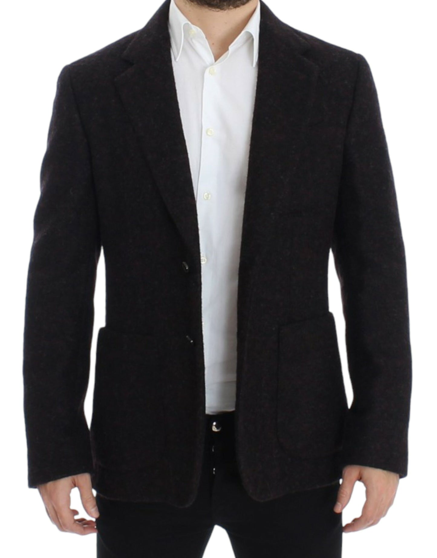 Dolce & Gabbana Bordeaux Alpaga Blazer mit zwei Knöpfen