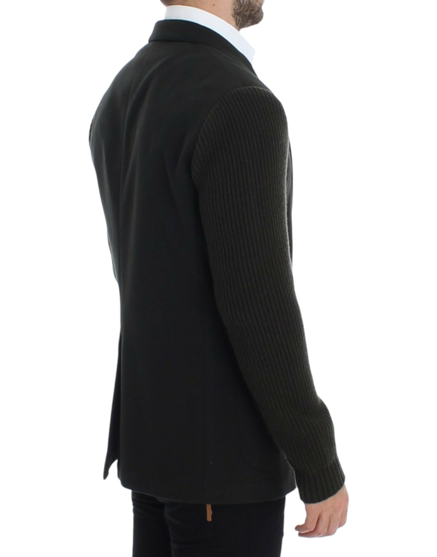 Dolce & Gabbana Grüner Kaschmir-Blazer mit zwei Knöpfen