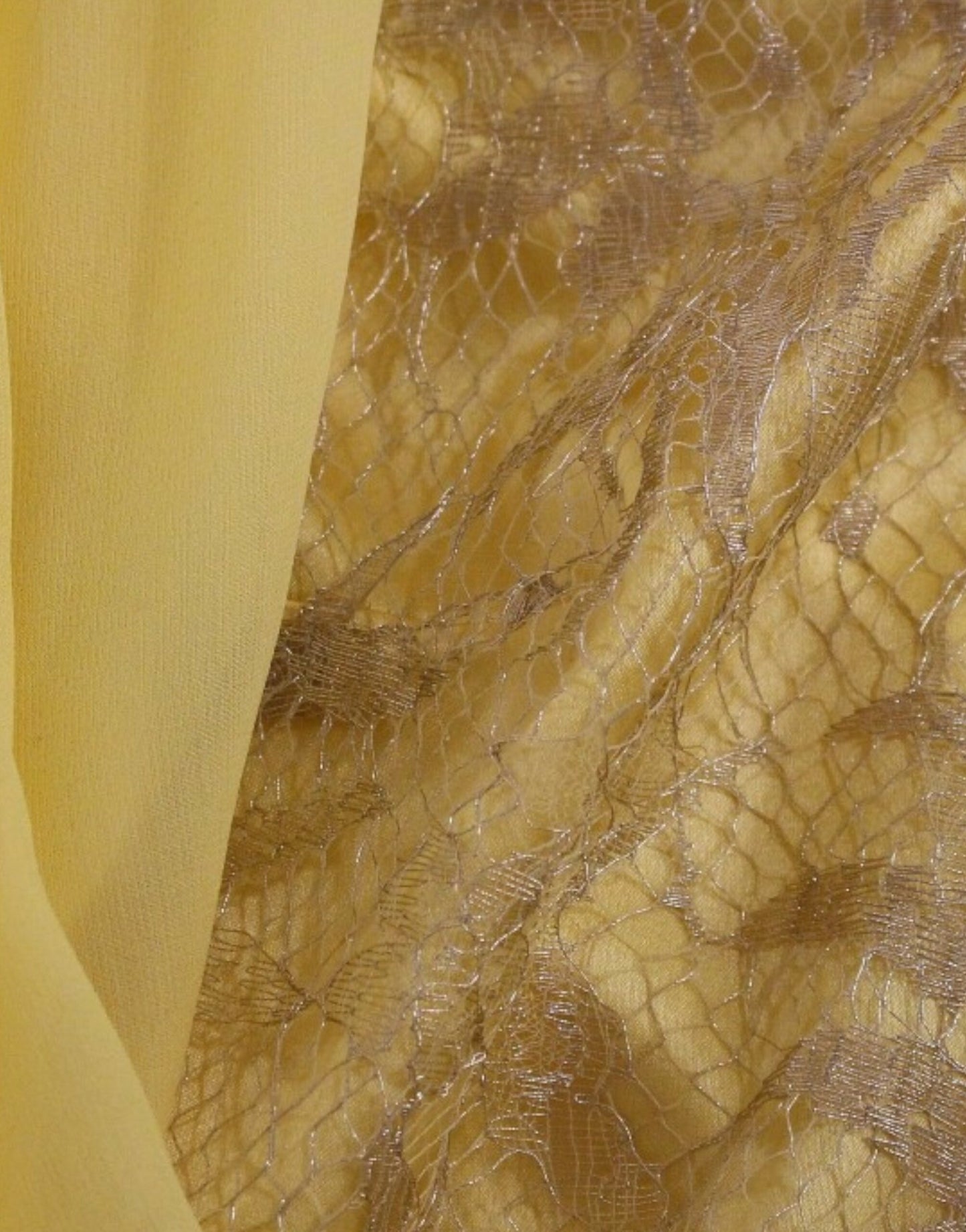 Dolce & Gabbana Gelbes Spitzen-Kristall-Minikleid