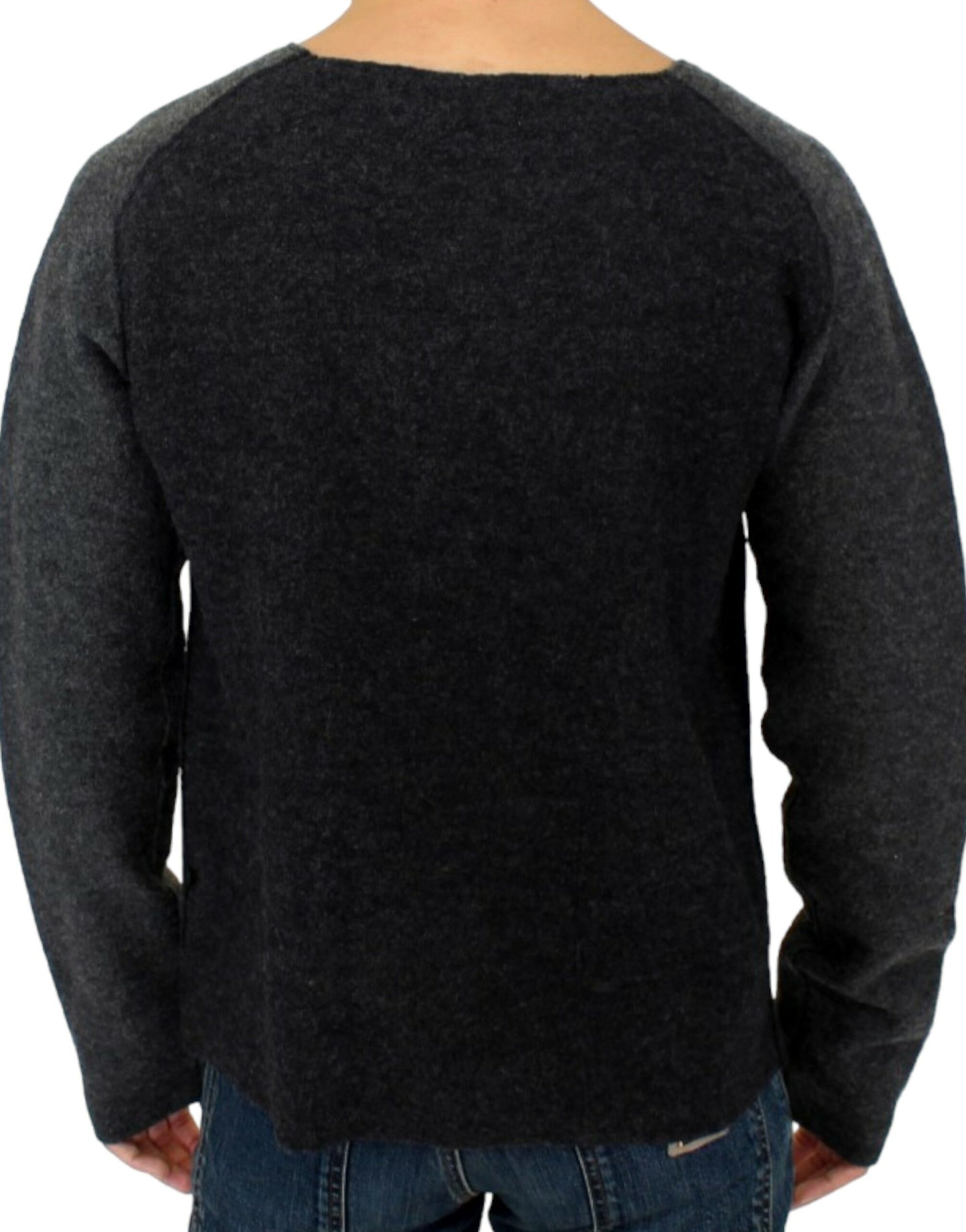 Costume National Grauer Pullover mit Rundhalsausschnitt aus Wolle
