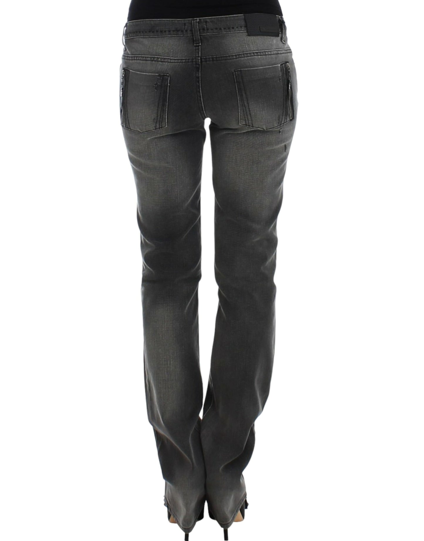 Costume National Graue Jeans mit geradem Bein