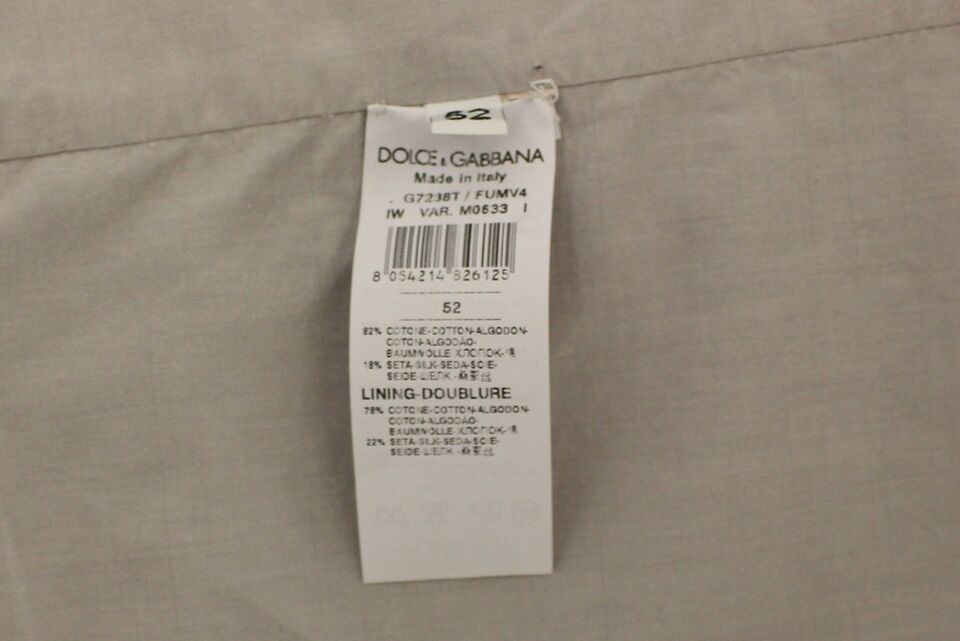 Dolce & Gabbana Beige Baumwolle Seidenmischung Kleid Weste Blazer