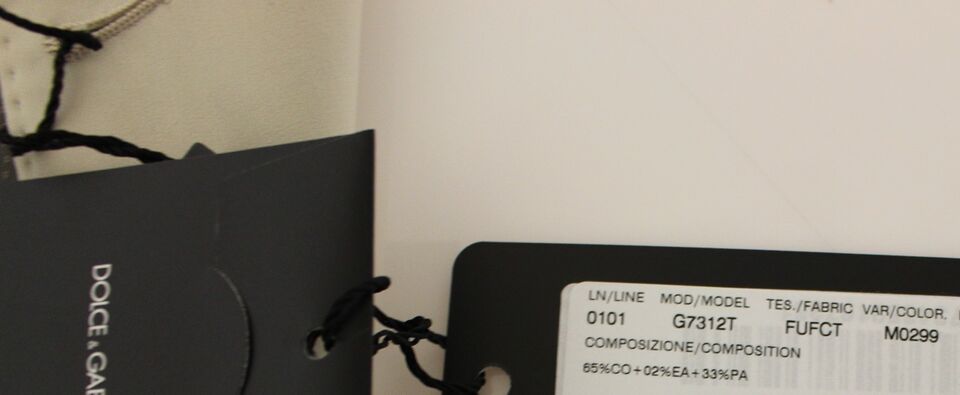 Dolce & Gabbana Beige Baumwolle Stretch Kleid Weste Blazer