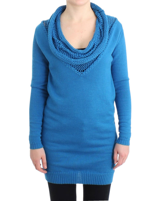 Costume National Blauer Pullover mit Rundhalsausschnitt