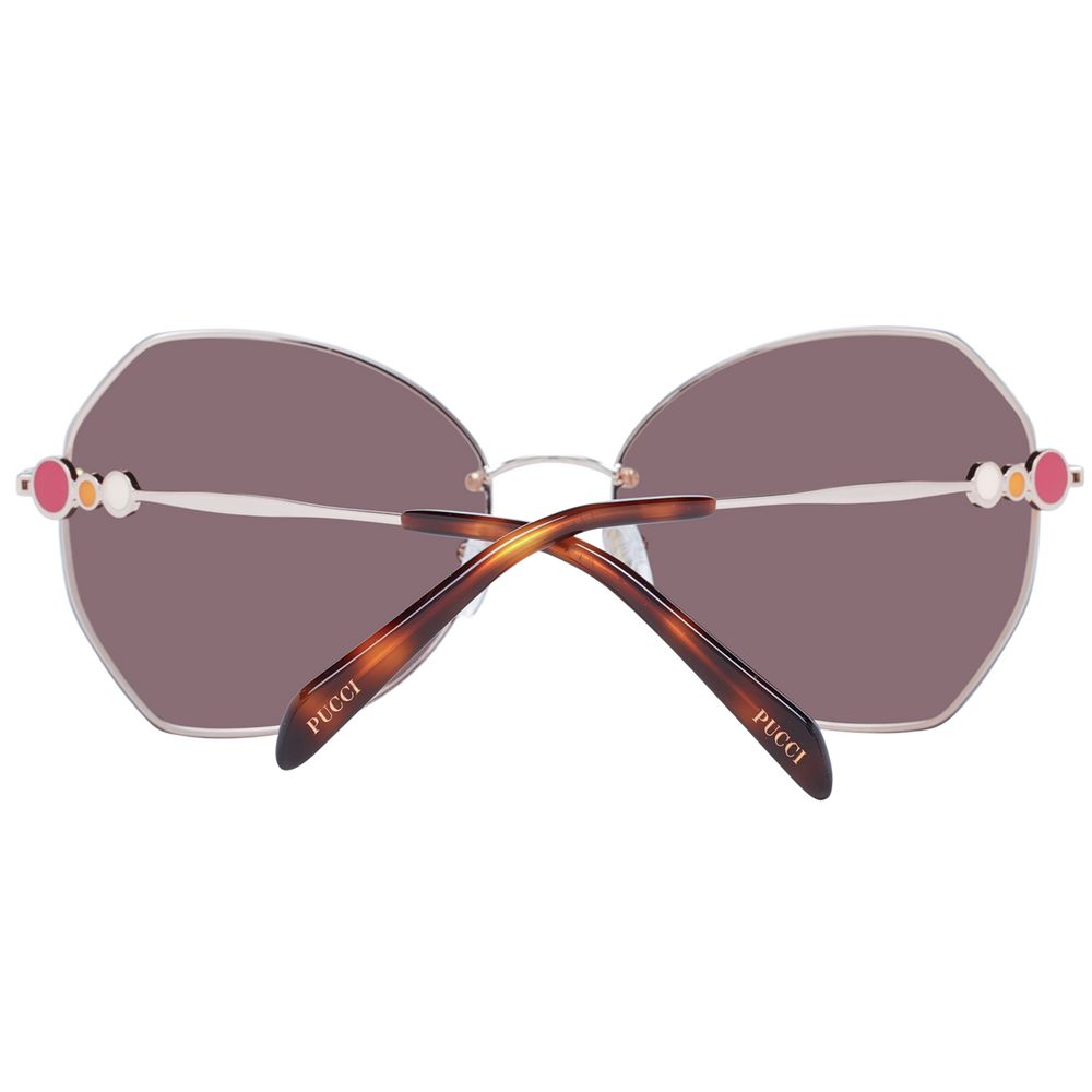 Emilio Pucci Sonnenbrille aus Roségold-Metall