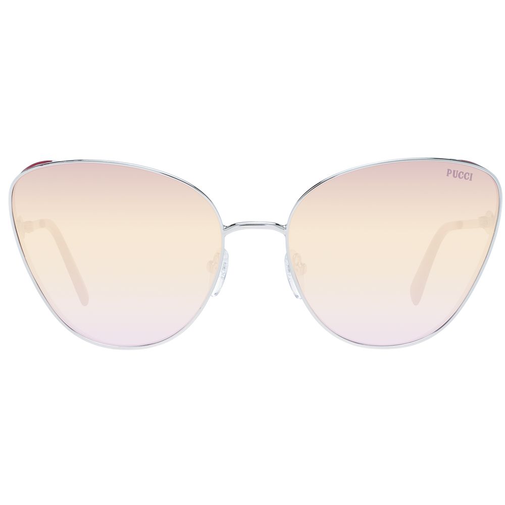 Emilio Pucci Silberne Metall-Sonnenbrille