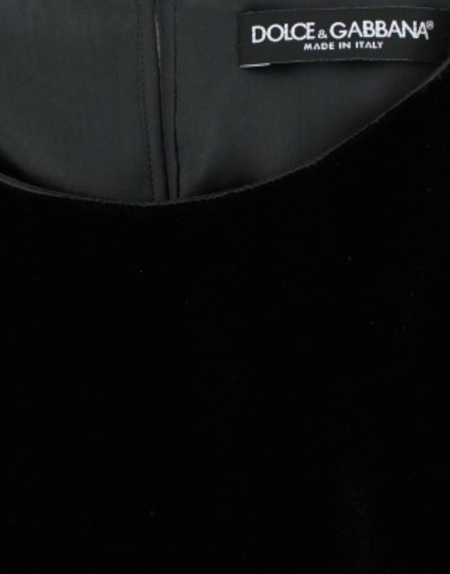 Dolce & Gabbana Schwarze Samtbluse mit kurzen Ärmeln