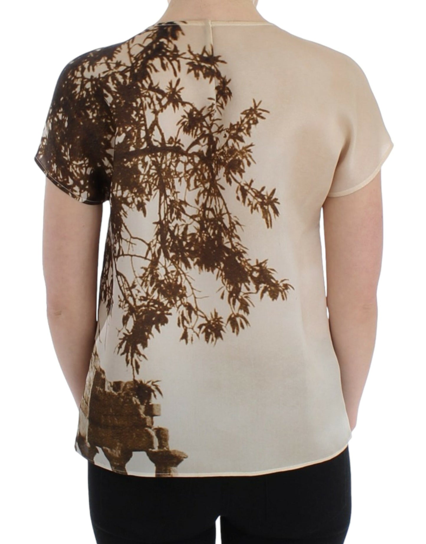 Dolce & Gabbana Braune Taormina-Seidenbluse