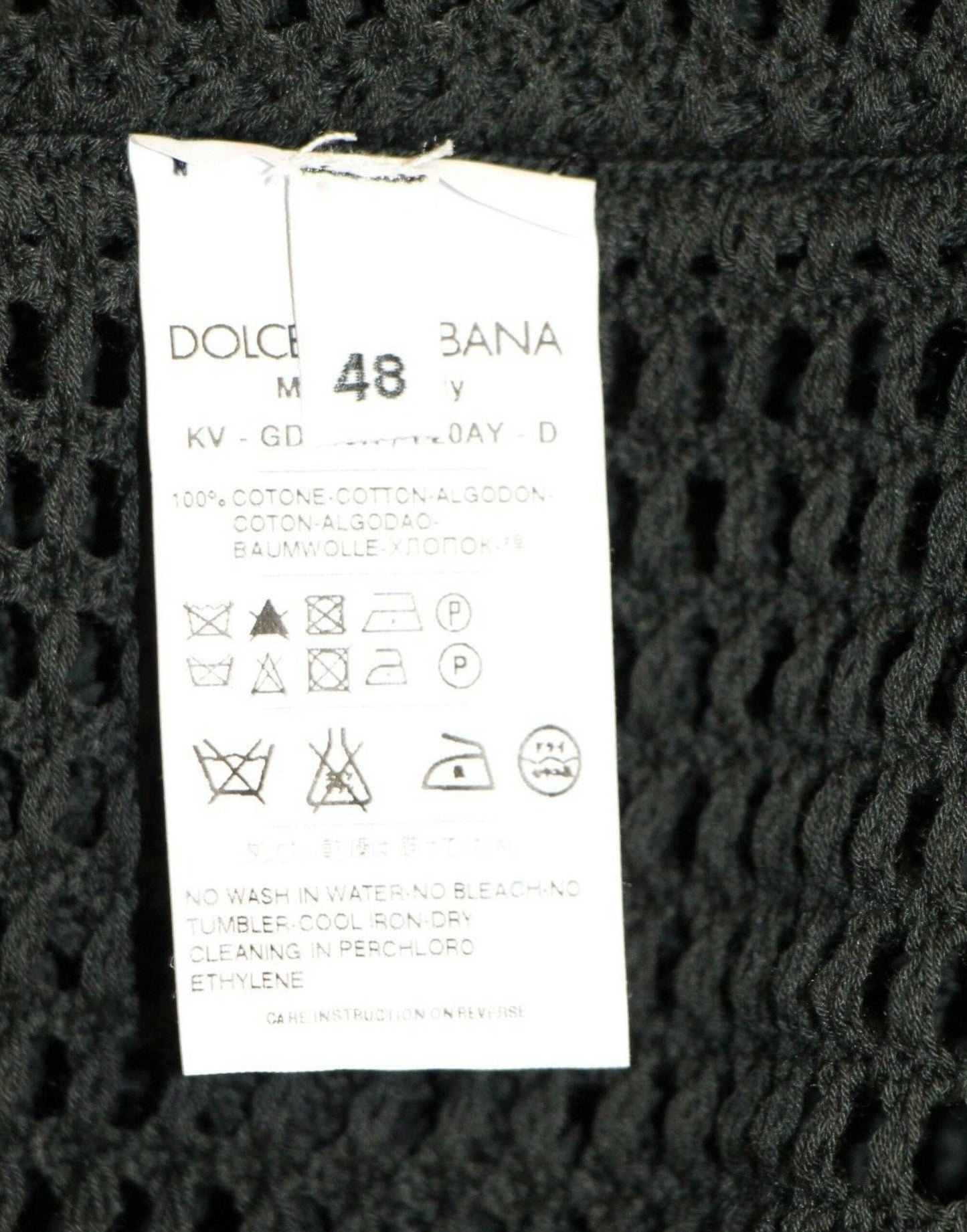 Dolce & Gabbana Dunkelgrüner Runway Netz Pullover Netzpullover