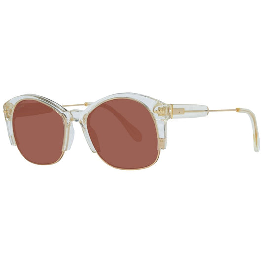 Serengeti Goldfarbene Sonnenbrille mit Metallrahmen und Acetat
