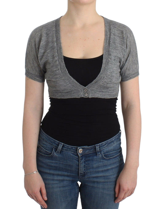 Ermanno Scervino Dessous Strickpullover Strickjacke Bolero Grau