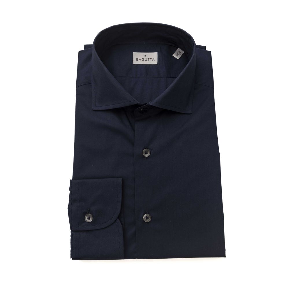 Bagutta Blau Baumwolle Männer Slim Shirt