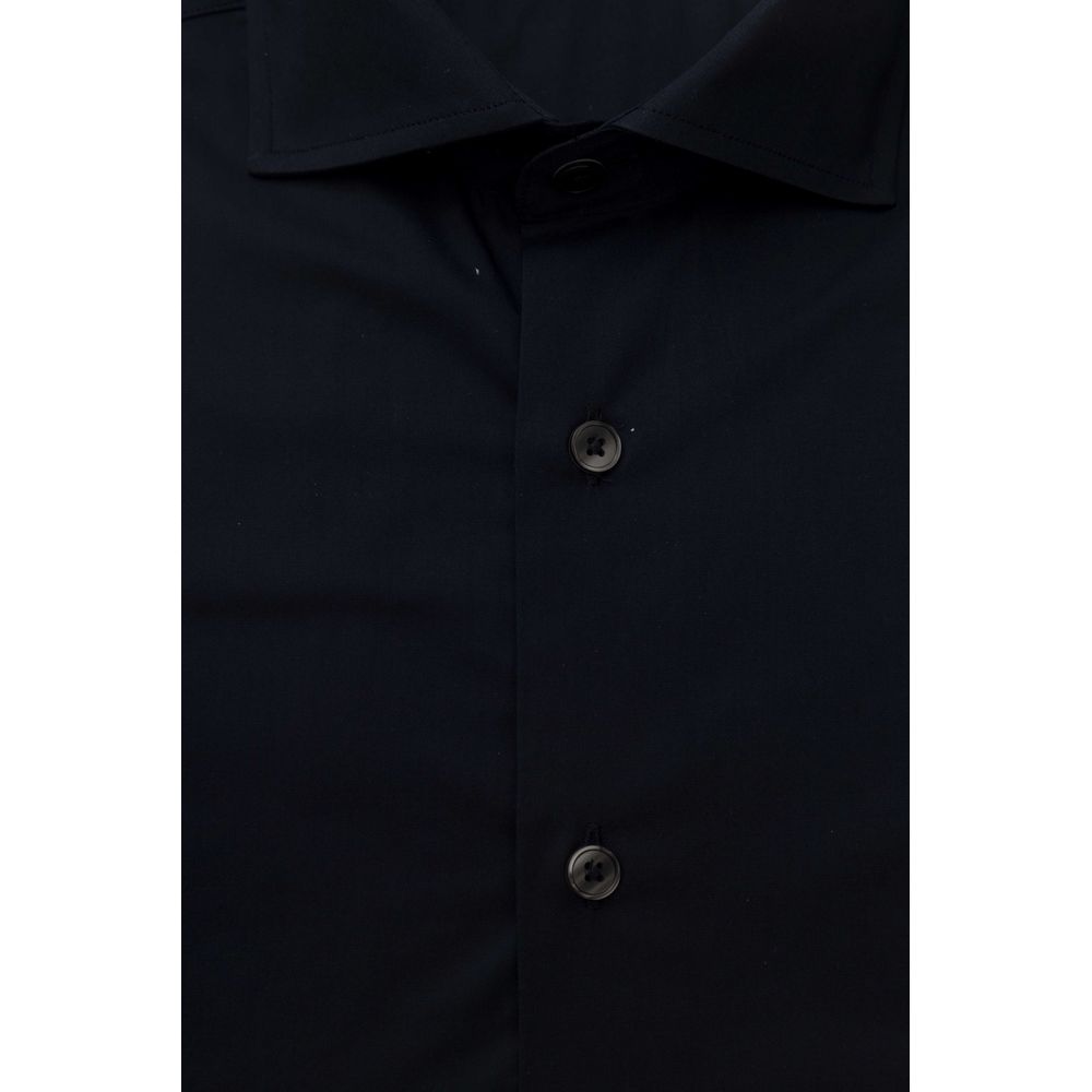 Bagutta Blau Baumwolle Männer Slim Shirt