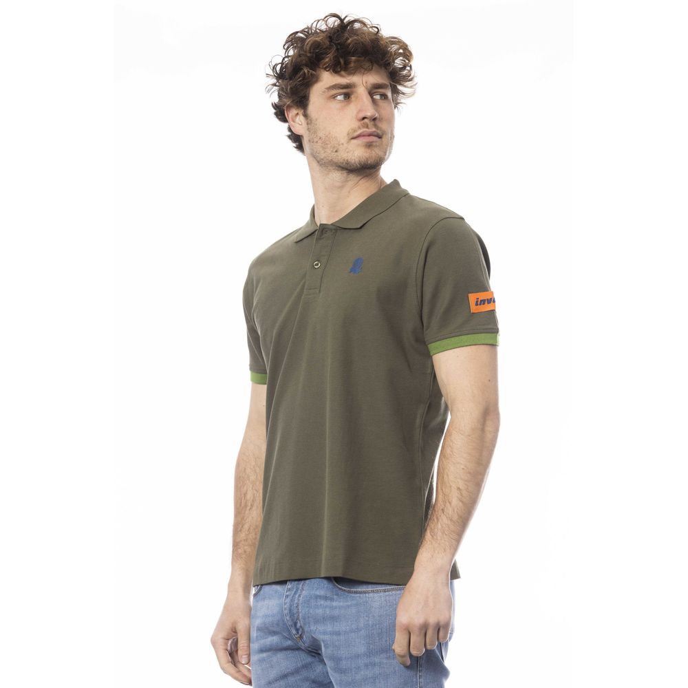 Invicta Grünes Baumwoll-Poloshirt für Männer