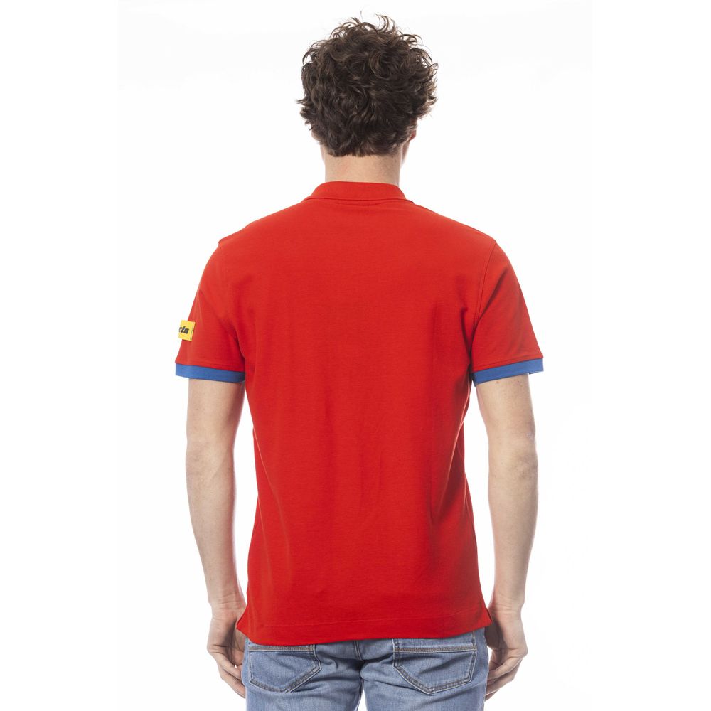 Invicta Rotes Baumwoll-Poloshirt für Männer