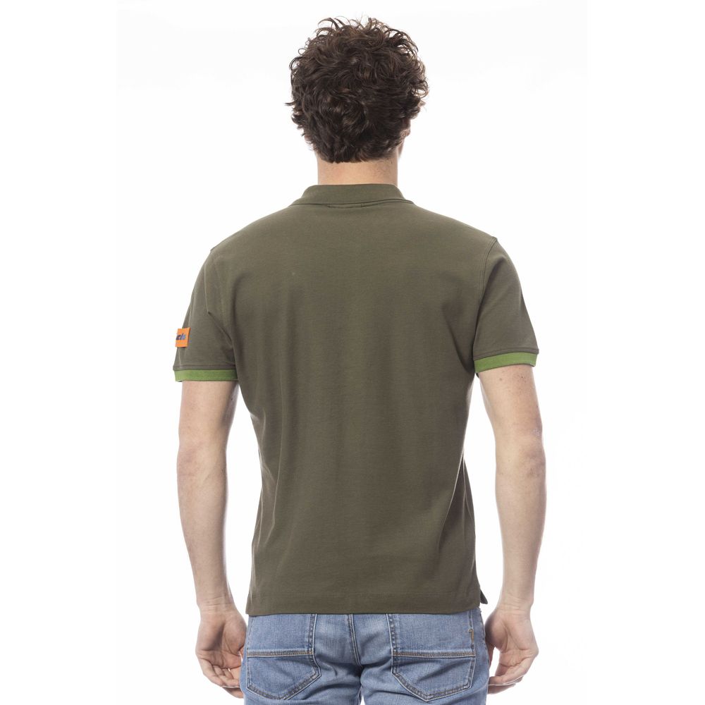 Invicta Grünes Baumwoll-Poloshirt für Männer