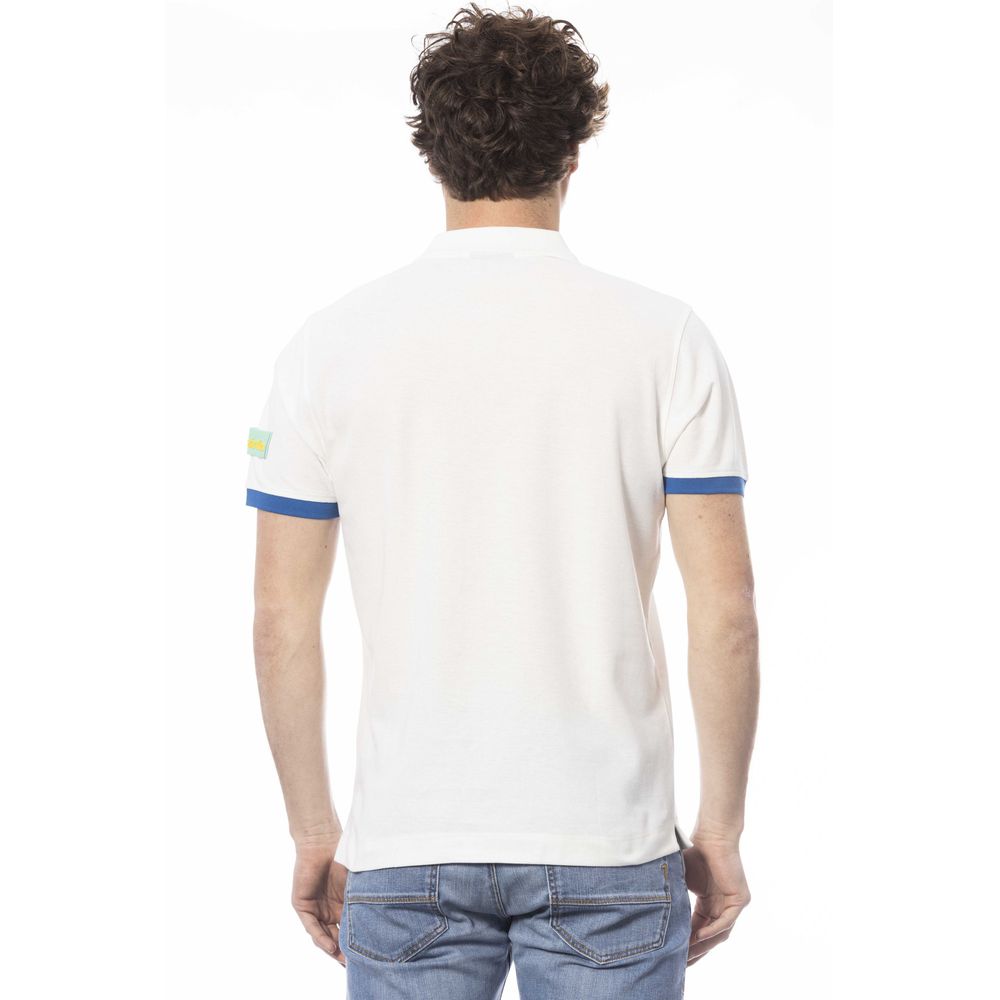 Invicta Weißes Baumwoll-Poloshirt für Männer