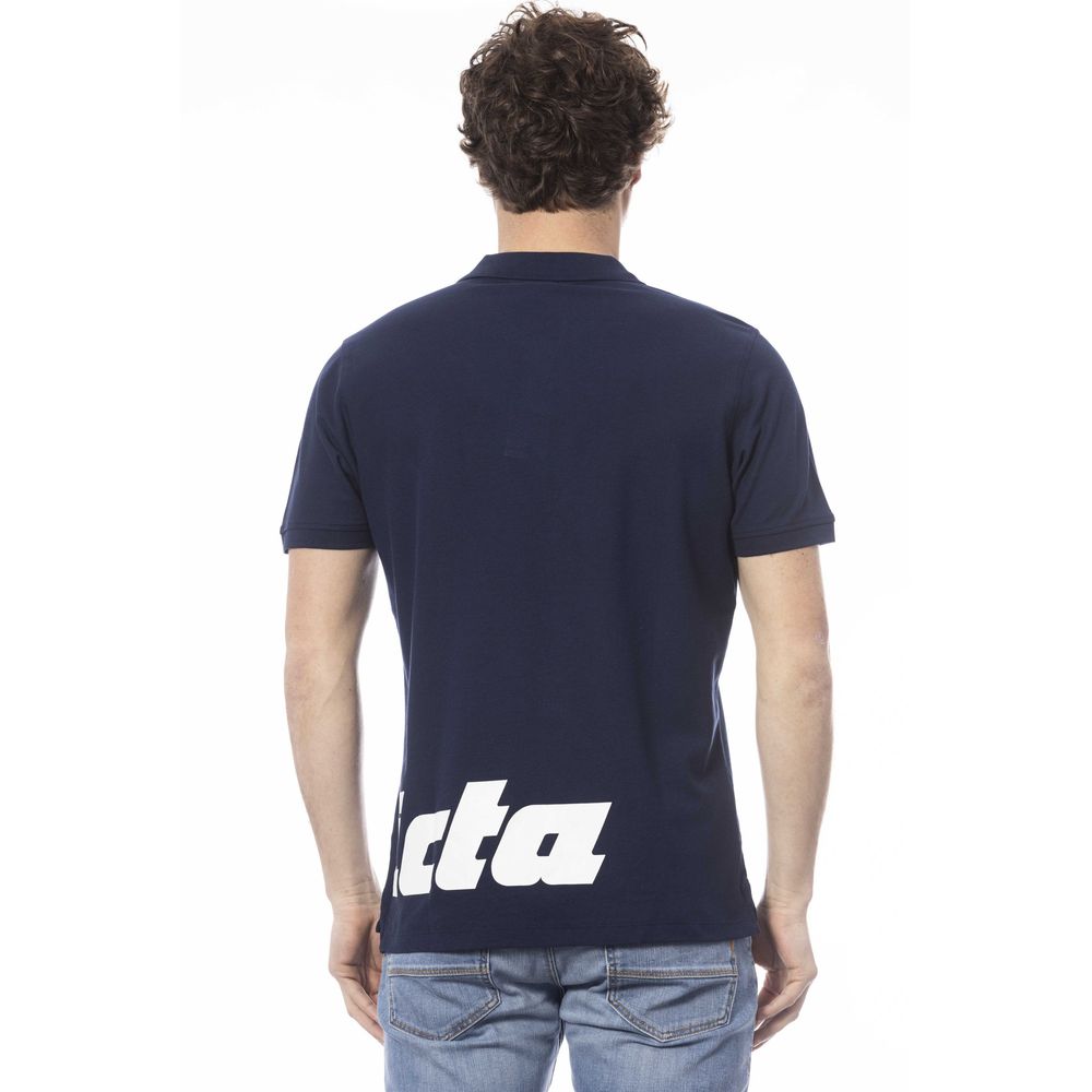 Invicta Blaues Baumwoll-Poloshirt für Männer