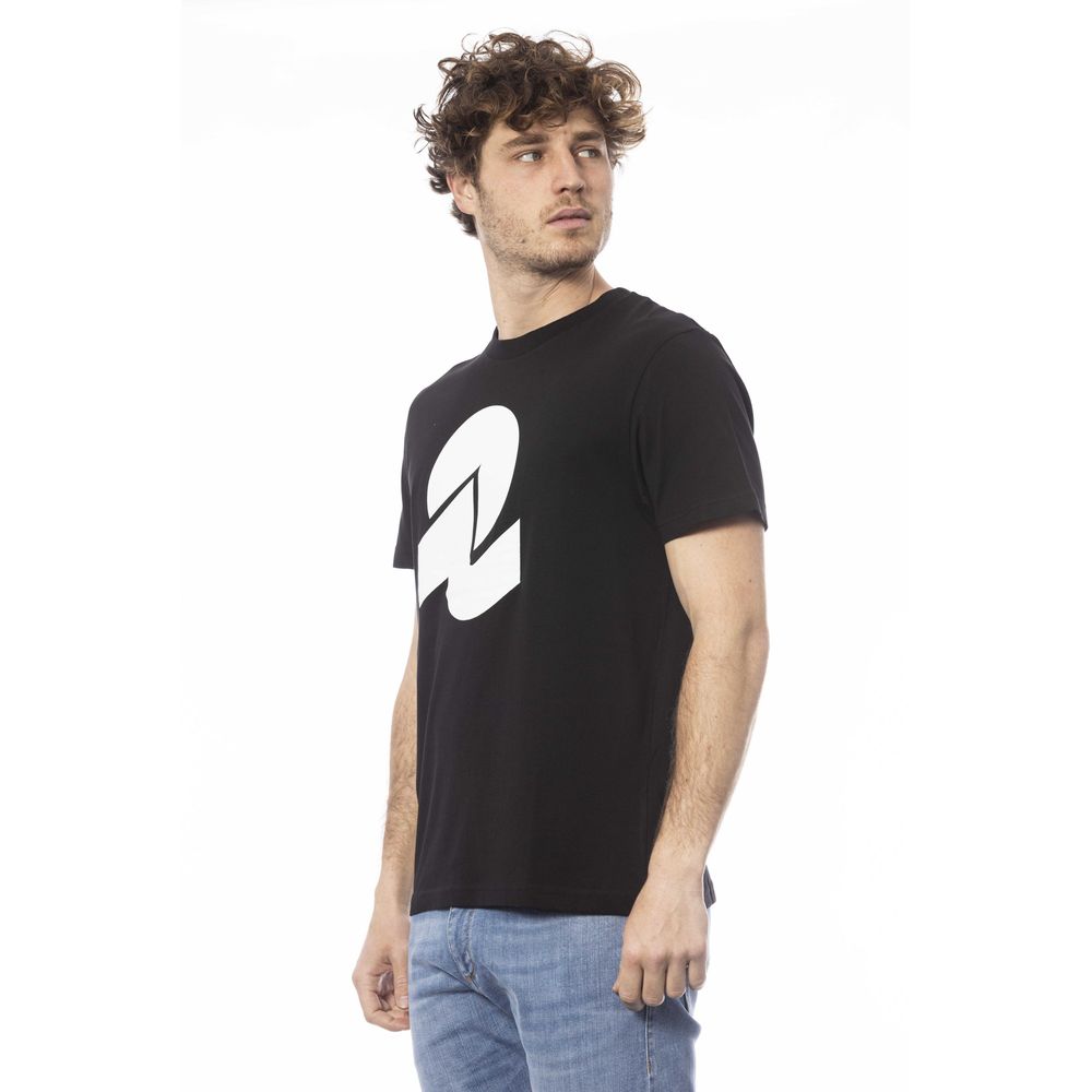 Invicta Schwarzes Baumwolle Männer T-Shirt